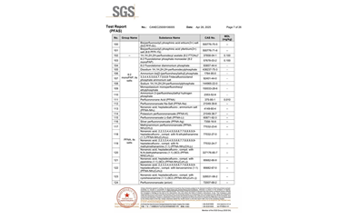 環(huán)保測試報告 PFAS CANEC25009106005